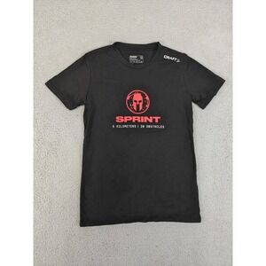 Spartan Race Sprint Shirt Women Small Black Craft Finisher Obstacle Athletic Tee